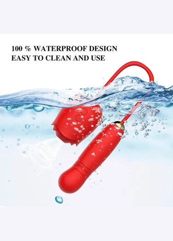 Вакуумний стимулятор у вигляді троянди з пульсацією, червоний Every Night Toys (333986559)