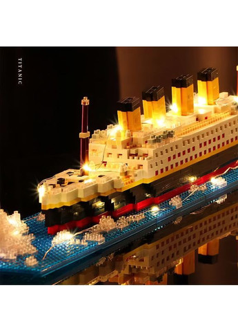 Конструктор Титанік 1888 деталей з LED підсвіткою, великий корабель 56 см для дітей і дорослих No Brand (369402828)