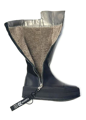 Чоботи зимові жіночі чорні шкіряні на платформі. Eclipse (363320114)