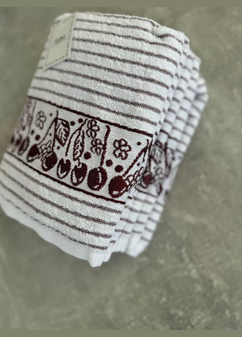 Набір рушників махрове для кухні 40x60 см 6 шт Білий (П4К-mur-kuhnya-007/1) No Brand смужка комбінований