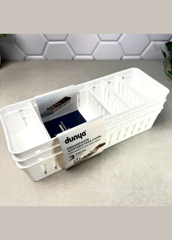Регульовані пластикові органайзери 3 шт 07423, що регулюються Dunya (307829110)