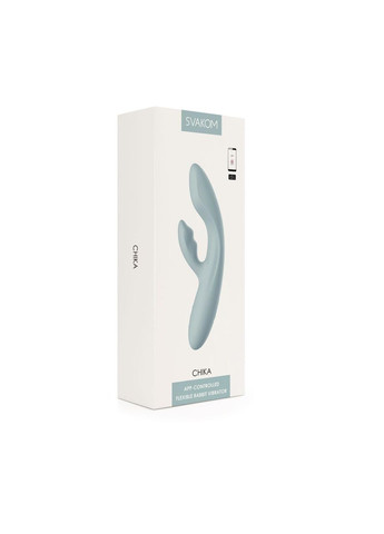 Смарт вибратор-кролик Svakom Chika, 2 независимых мотора, подогрев до 38 °C No Brand (366877085)