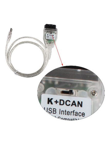 Адаптер K+DCAN USB FTDI c переключателем BMW (369765061)