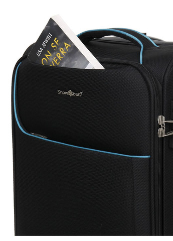 Чемодан маленький S тканевый 22204 58×36×22см 35+9см Черный Snowball (297644055)