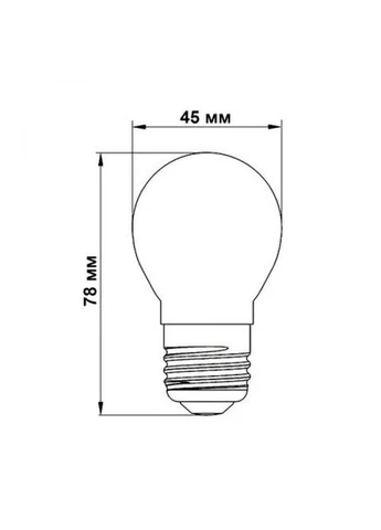 Свiтлодiодна лампа FL-301 G45 4W E27 2800K BIOM (315138621)