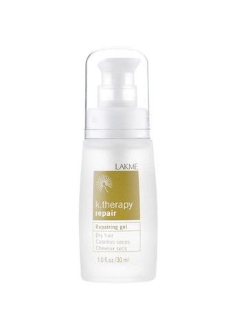 Гель для волосся відновлюючий K.therapy Repair Dry Hair Gel 30 мл 43432 Lakme (317304034)