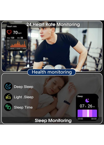 Смарт-часы Smart Watch Puqo T80S Спортивные с температурой, тонометром, Черные No Brand (363318116)