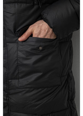 Черная демисезонная куртка мужская зимняя удлиненная,, 244rh76-30d Ager