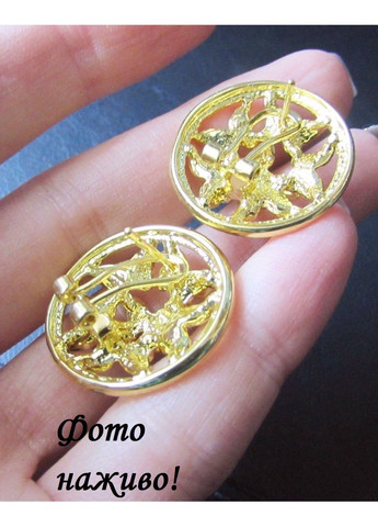 Позолочений набір - кулон на ланцюгу і сережки метелики, 2674 No Brand (369504996)