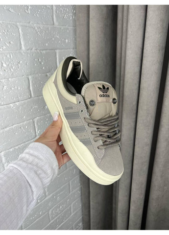 КРОССОВКИ ЖЕНСКИЕ ADIDAS CAMPUS X BAD BANNY BEIGE BROWN АДИДАС КАМПУС No Brand бежевые демисезоны (367166932)