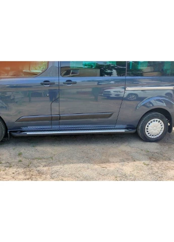 Боковые Подножки Allmond Grey (2 шт., Алюминий) Длинная База для Ford Custom 2013-2022 гг Erkul (390735709)