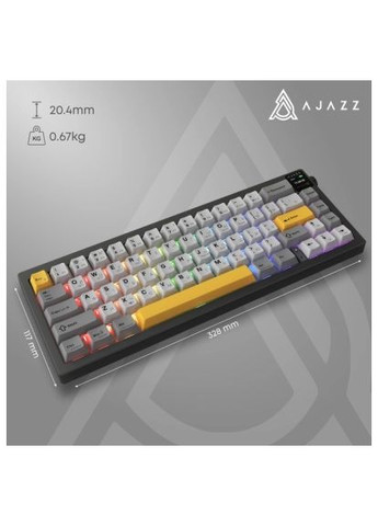 Клавиатура AK650 Flying Fish Switch Black RGB USB/Wireless/Bluetooth UA Black (AK650-FF-BGY) Ajazz AK650 Flying Fish Switch Black RGB USB/Wireless/Bl (370958933)