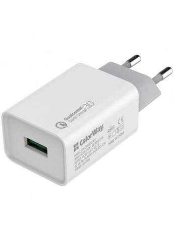 Зарядний пристрій Colorway 1usb quick charge 3.0 (18w) (268140146)