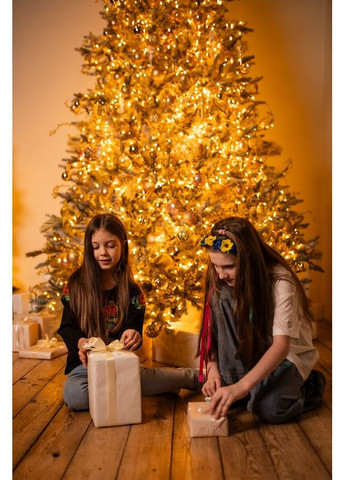 Чорна вишиванка для дівчинки з довгим рукавом hc (h001-6112-015-22) Носи своє (367020120)