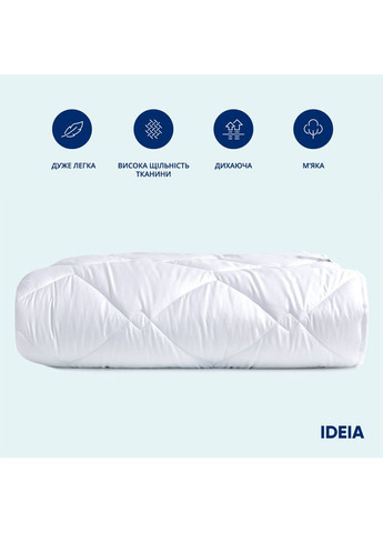 Одеяло зимнее евро 200х220 см, антиаллергенное белое теплое для отелей и дома IDEIA (362587144)