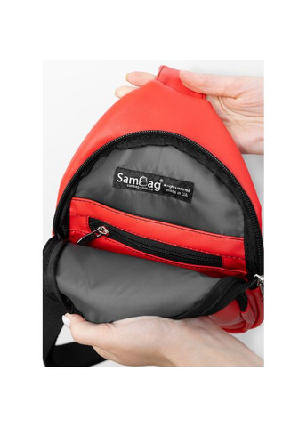 Женская сумка слинг через плечо Brooklyn красная Sambag (322870677)