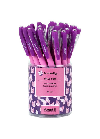 Ручка кулькова " " /AB1049-42-A/ Butterly, синя (24/288) Axent (367750118)