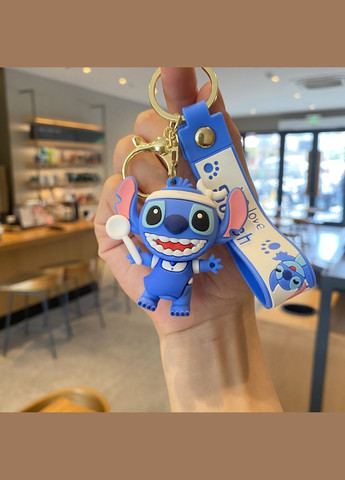 Стич брелок Лило и Стич Lilo Stitch для детей брелок игрушка на ключе, на сумку синий 6 см Shantou (304424988)
