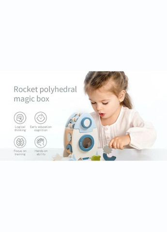 Деревянная игрушка ракета Asaki арт. 7220 Голубой No Brand (302966056)