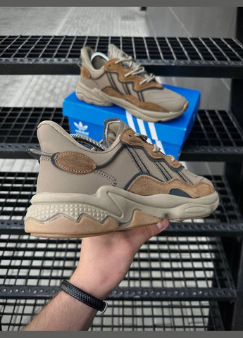 Коричневые демисезонные мужские кроссовки No Brand