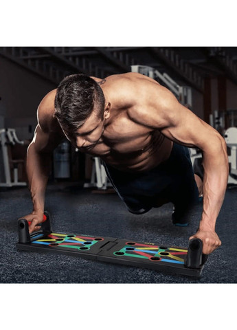 Комплект набор доска для отжиманий складная с упорами от пола 14 в 1 фитнес резинками 5 штук 62х18 см (479218-Prob) Unbranded (316353557)