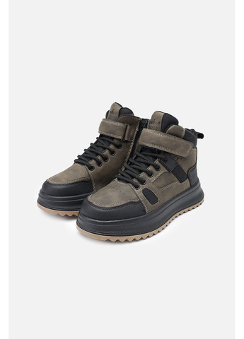 Коричневые зимние ботинки для мальчика цвет коричневый cb-00286230 Kimboo