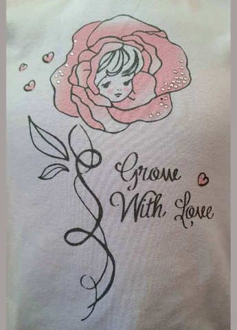 Біла літня футболка для дівчинки 23584 білий Ceremony by Wojcik