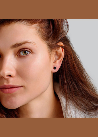 Сережки Чорний блиск Minimal (338887641)