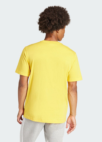 Золотая футболка adicolor trefoil adidas