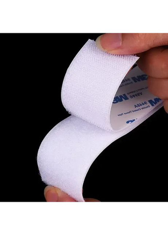 Велкро стрічка клейка універсальна 3M 9448A 20 мм Velcro довжина 50 см White 3М (355467767)