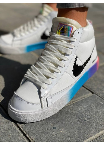 Белые демисезонные кроссовки мужские nike blazer have a good game найк блейзер No Brand