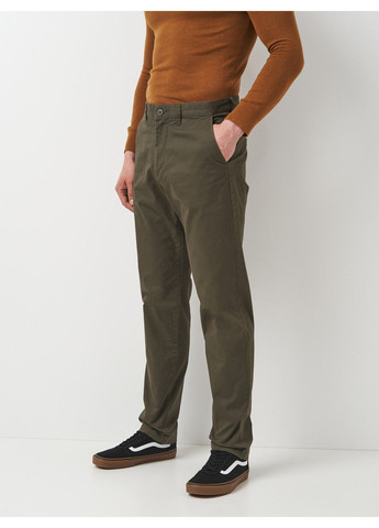 Хаки классические демисезонные брюки H&M