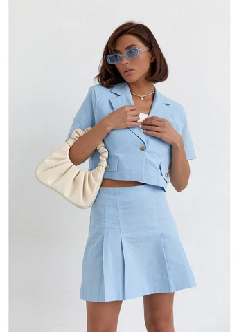 Костюм зі спідницею плісе і коротким жакетом,, L No Brand (399770397)