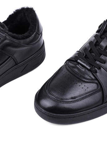 Чорні чоловічі кеди 072a-111-a5m чорний шкіра MIRATON