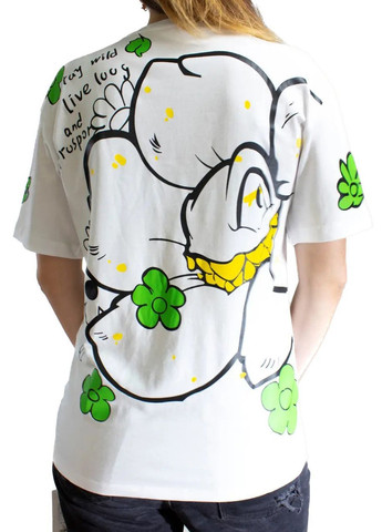 Жіноча Футболка Crazy Flower White No Brand - (333961612)