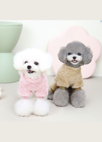 Флісовий комбінезон для котів Pet Style "DaDaGau" Бежевий 2XL No Brand - (323235658)