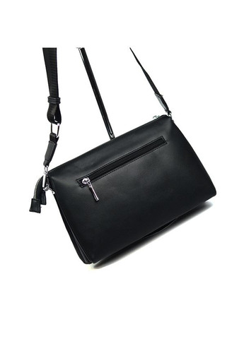 Черная женская классическая сумка клатч на молнии на три отделения через плечо No Brand (279830276)