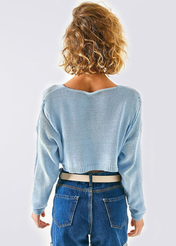 Вязанный свитер кроп Egostyle (299640707)