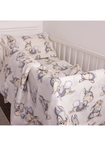 Комплект постільної білизни Ranforce Elite JUNIOR 20-0022 Rabbit Gray Полуторний Євро Mirson (399962966)