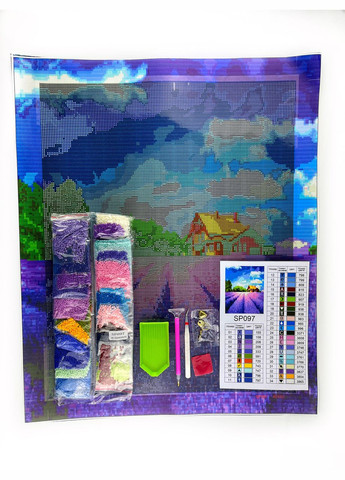 Набір алмазної мозаїки Лавандове поле 40х50 SP097 ColorArt (299772349)
