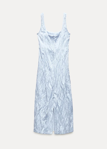 Голубое праздничный платье Zara однотонное