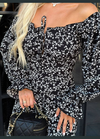 Черное универсальное платье миди Fashion