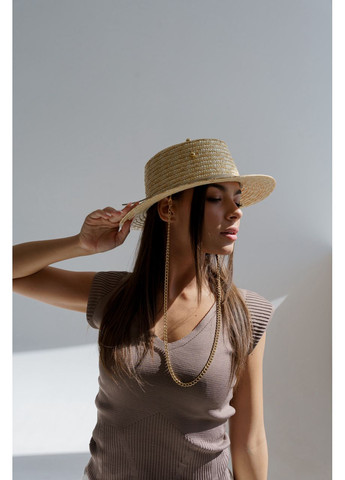 Шляпа женская Канотье летняя с цепью D.Hats (388976407)