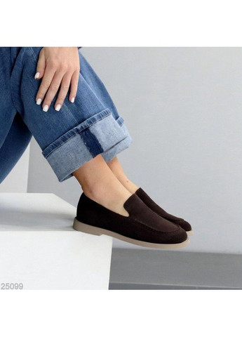 Hengji Коричневі лофери натуральна замша, мокасини шоколад, коричневі туфлі лофери код 25099 лофери коричневий з натуральна замша, китай — демісезон (361243450)
