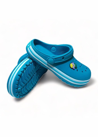 Бирюзовые кроксы подростковые style размер (23,5см.) синие Dago