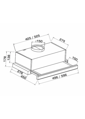 Вытяжка Telde 602-700 Black GRANADO (392249185)
