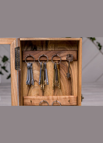 Дерев'яна настінна ключниця з гравіюванням EcoWalnut (295266060)