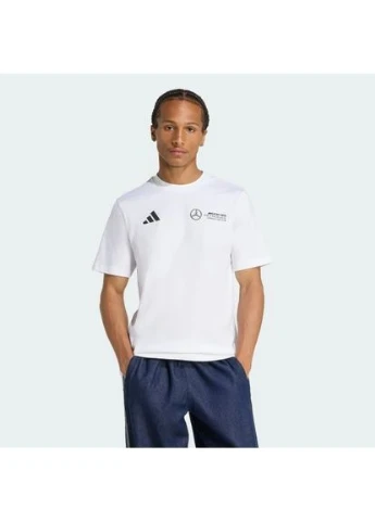 Біла футболка mercedes - amg petronas formula one team graphic white kh1084 adidas