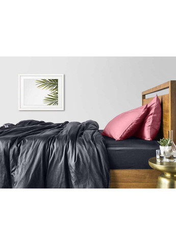 Полуторна постільна білизна сатин Grey CS7 160х220 см Cosas (307385936)