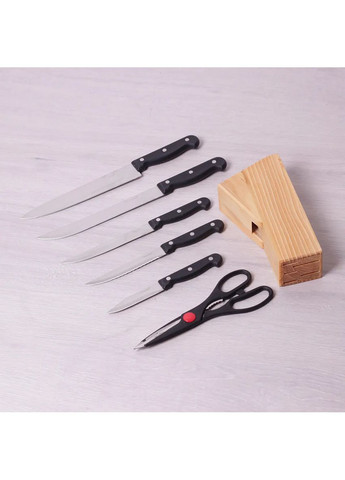 Набор ножей 7 предметов из нержавеющей стали с бакелитовыми ручками KM- hjk Kamille 5122 (360880080)